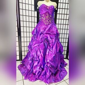 Landa Prom Quinceanera Wedding Formal Gown Dress Size 8 Adjustable Back…